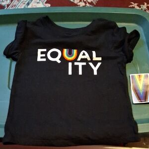 Target Kids Equality Tee - Black with Rainbow